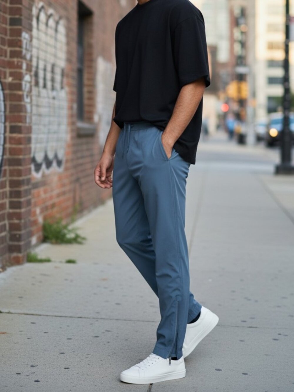 Lululemon Surge Jogger Men Tapered Run Pant Steel Blue Sz M Athleisure Workout